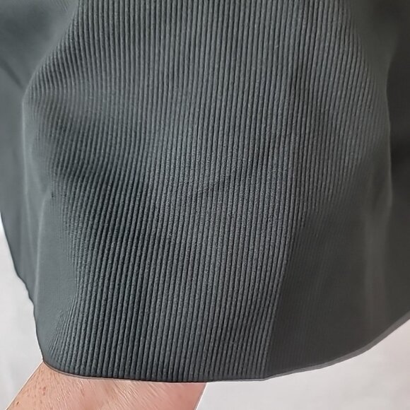 VTG Adele Simpson Ribbed Black Pencil Skirt Size 10 Side Zip Lined 100% Cotton - Picture 3 of 15